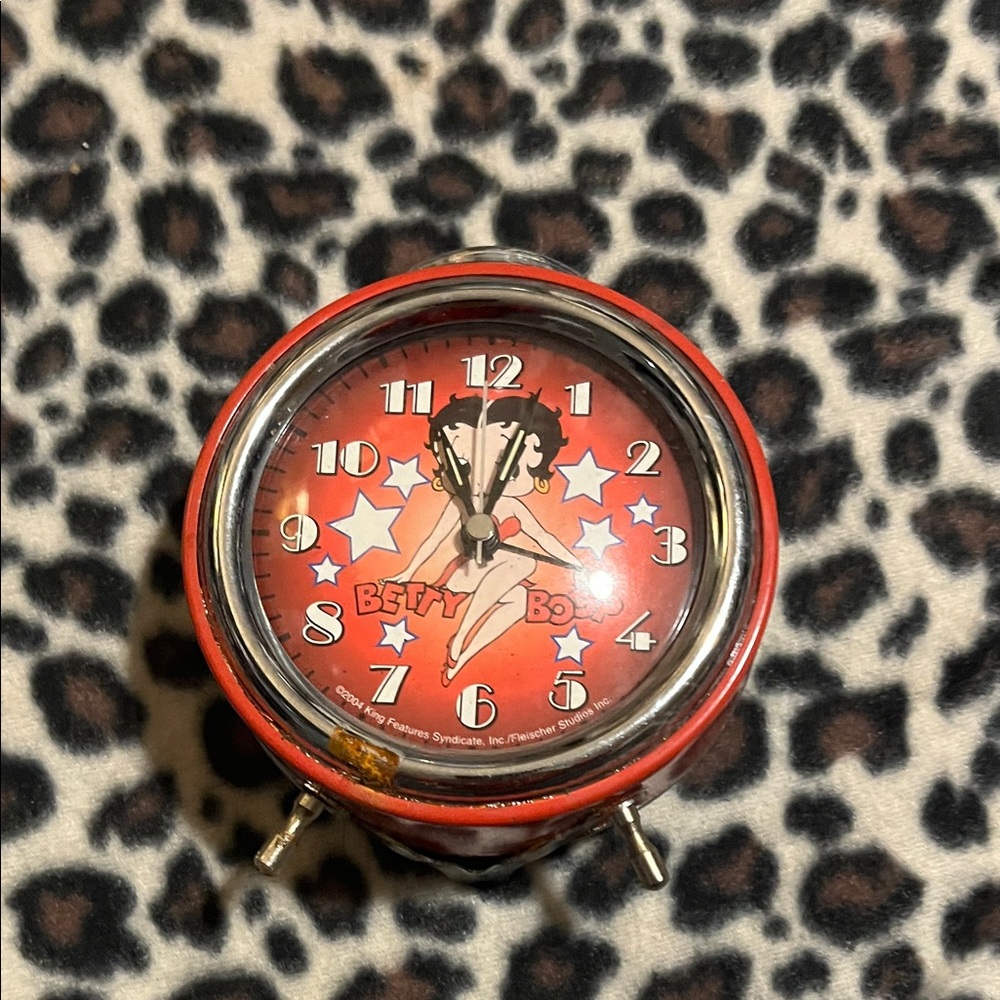 Betty Boop Red Retro Clock